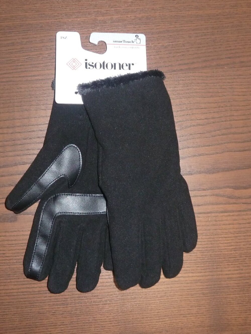 Isotoner Womens Gloves Touchscreen Compatible Black One Size Fits Most